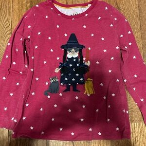 Mini Boden Witch Graphic Long Sleeve Shirt